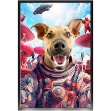 Load image into Gallery viewer, THE ROGAN JOSH EXPERIENCE - Dog In Space Suit Custom Pet Portrait Framed Satin Paper Print