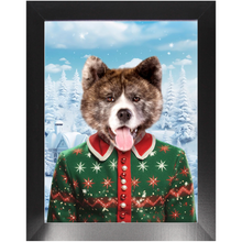 Load image into Gallery viewer, CHRISTMAS CRACKER 12 - Christmas Inspired Custom Pet Portrait Framed Satin Paper Print