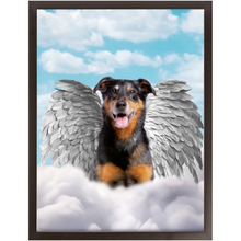 Load image into Gallery viewer, Silver Angel - Heavenly Angels Inspired Custom Pet Portrait Framed Satin Paper Print