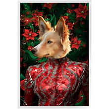 Load image into Gallery viewer, CHRISTMAS CRACKER 8 - Christmas Inspired Custom Pet Portrait Framed Satin Paper Print