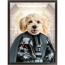 Load image into Gallery viewer, Bath Evader - Darth Vader & Star Wars Inspired Custom Pet Portrait Framed Satin Paper Print