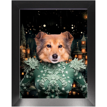Load image into Gallery viewer, CHRISTMAS CRACKER 14 - Christmas Inspired Custom Pet Portrait Framed Satin Paper Print