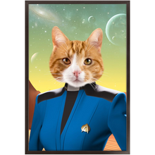Load image into Gallery viewer, DOCTOR BONE CRUSHER - Star Trek Inspired Custom Pet Portrait Framed Satin Paper Print