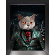 Load image into Gallery viewer, CHRISTMAS CRACKER 7 - Christmas Inspired Custom Pet Portrait Framed Satin Paper Print