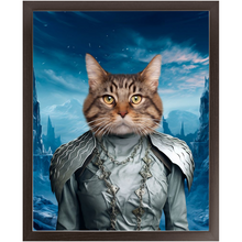 Load image into Gallery viewer, WHITE BALKER - Game of Thrones & House Of Dragons Inspired Custom Pet Portrait Framed Satin Paper Print