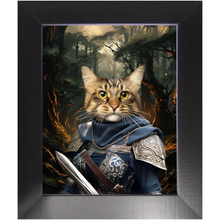 Load image into Gallery viewer, PORK HUNTER - Lord of the Rings Inspired Custom Pet Portrait Framed Satin Paper Print