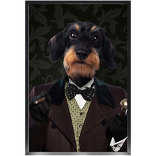 Load image into Gallery viewer, Polka Face - Art Deco Inspired Custom Pet Portrait Framed Satin Paper Print