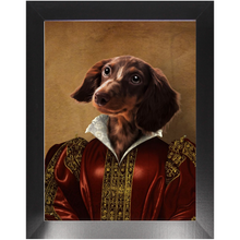 Load image into Gallery viewer, Queen Tisenshal - Royalty & Renaissance Inspired Custom Pet Portrait Framed Satin Paper Print