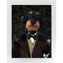 Load image into Gallery viewer, Polka Face - Art Deco Inspired Custom Pet Portrait Framed Satin Paper Print