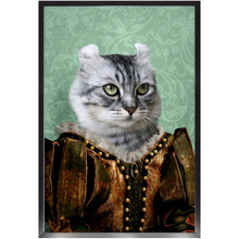 Load image into Gallery viewer, Dame Difudo - Royalty & Renaissance Inspired Custom Pet Portrait Framed Satin Paper Print