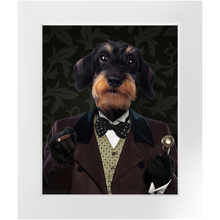 Load image into Gallery viewer, Polka Face - Art Deco Inspired Custom Pet Portrait Framed Satin Paper Print