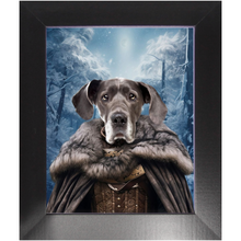 Load image into Gallery viewer, NIGHT'S BLOTCH 1 - Game of Thrones & House Of Dragons Inspired Custom Pet Portrait Framed Satin Paper Print