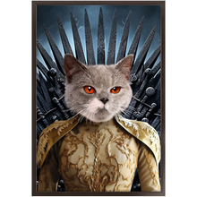 Load image into Gallery viewer, THE BONEROOM 7 - Game of Thrones & House Of Dragons Inspired Custom Pet Portrait Framed Satin Paper Print