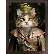 Load image into Gallery viewer, LEGOLASSIE - Lord of the Rings Inspired Custom Pet Portrait Framed Satin Paper Print