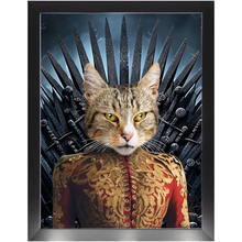 Load image into Gallery viewer, THE BONEROOM 6 - Game of Thrones & House Of Dragons Inspired Custom Pet Portrait Framed Satin Paper Print