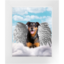 Load image into Gallery viewer, Silver Angel - Heavenly Angels Inspired Custom Pet Portrait Framed Satin Paper Print