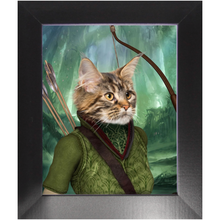 Load image into Gallery viewer, Straight Shooter - Lord of the Rings Inspired Custom Pet Portrait Framed Satin Paper Print