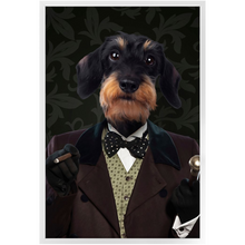 Load image into Gallery viewer, Polka Face - Art Deco Inspired Custom Pet Portrait Framed Satin Paper Print