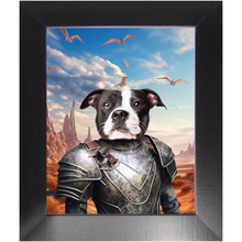 Load image into Gallery viewer, DESSERT CROSSING 3 - Game of Thrones & House Of Dragons Inspired Custom Pet Portrait Framed Satin Paper Print