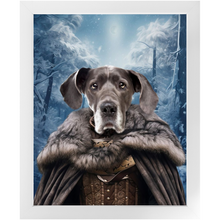 Load image into Gallery viewer, NIGHT'S BLOTCH 1 - Game of Thrones & House Of Dragons Inspired Custom Pet Portrait Framed Satin Paper Print