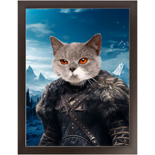 Load image into Gallery viewer, NIGHT'S BLOTCH 2 - Game of Thrones & House Of Dragons Inspired Custom Pet Portrait Framed Satin Paper Print