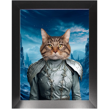 Load image into Gallery viewer, WHITE BALKER - Game of Thrones & House Of Dragons Inspired Custom Pet Portrait Framed Satin Paper Print