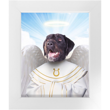 Load image into Gallery viewer, Harping On - Heavenly Angels Inspired Custom Pet Portrait Framed Satin Paper Print