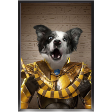 Load image into Gallery viewer, Tootencharmin - Pharaohs of Egypt Inspired Custom Pet Portrait Framed Satin Paper Print