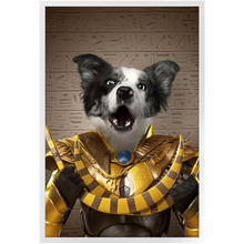 Load image into Gallery viewer, Tootencharmin - Pharaohs of Egypt Inspired Custom Pet Portrait Framed Satin Paper Print