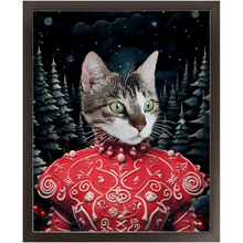 Load image into Gallery viewer, CHRISTMAS CRACKER 6 - Christmas Inspired Custom Pet Portrait Framed Satin Paper Print