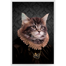 Load image into Gallery viewer, Black Radder - Renaissance Inspired Custom Pet Portrait Framed Satin Paper Print