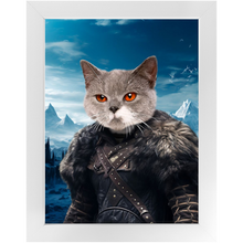 Load image into Gallery viewer, NIGHT'S BLOTCH 2 - Game of Thrones & House Of Dragons Inspired Custom Pet Portrait Framed Satin Paper Print