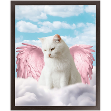 Load image into Gallery viewer, Pink Angel - Heavenly Angels Inspired Custom Pet Portrait Framed Satin Paper Print