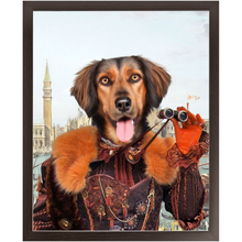 Load image into Gallery viewer, Gondola With The Wind - Renaissance Inspired Custom Pet Portrait Framed Satin Paper Print