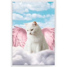 Load image into Gallery viewer, Pink Angel - Heavenly Angels Inspired Custom Pet Portrait Framed Satin Paper Print