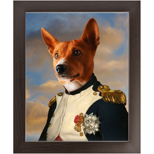 Load image into Gallery viewer, Napoleon Complex - Napoleon & Renaissance Inspired Custom Pet Portrait Framed Satin Paper Print