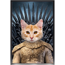 Load image into Gallery viewer, THE BONEROOM 1 - Game of Thrones & House Of Dragons Inspired Custom Pet Portrait Framed Satin Paper Print