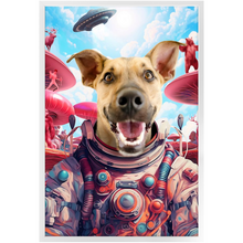 Load image into Gallery viewer, THE ROGAN JOSH EXPERIENCE - Dog In Space Suit Custom Pet Portrait Framed Satin Paper Print