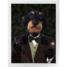 Load image into Gallery viewer, Polka Face - Art Deco Inspired Custom Pet Portrait Framed Satin Paper Print