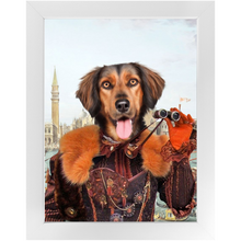 Load image into Gallery viewer, Gondola With The Wind - Renaissance Inspired Custom Pet Portrait Framed Satin Paper Print