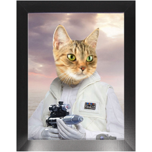Load image into Gallery viewer, Princess Layabout - Princess Leia & Star Wars Inspired Custom Pet Portrait Framed Satin Paper Print