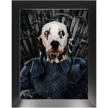 Load image into Gallery viewer, Knight Teenite - Game Of Thrones Inspired Custom Pet Portrait Framed Satin Paper Print