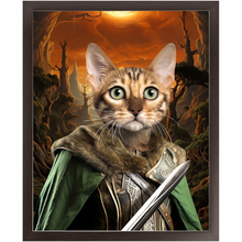 Load image into Gallery viewer, PORK SLAYER - Lord of the Rings Inspired Custom Pet Portrait Framed Satin Paper Print