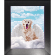 Load image into Gallery viewer, White Angel 2 - Heavenly Angels Inspired Custom Pet Portrait Framed Satin Paper Print