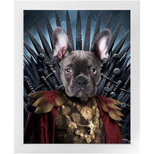 Load image into Gallery viewer, THE BONEROOM 3 - Game of Thrones & House Of Dragons Inspired Custom Pet Portrait Framed Satin Paper Print