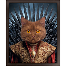 Load image into Gallery viewer, THE BONEROOM 4 - Game of Thrones & House Of Dragons Inspired Custom Pet Portrait Framed Satin Paper Print