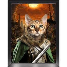 Load image into Gallery viewer, PORK SLAYER - Lord of the Rings Inspired Custom Pet Portrait Framed Satin Paper Print