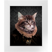Load image into Gallery viewer, Black Radder - Renaissance Inspired Custom Pet Portrait Framed Satin Paper Print