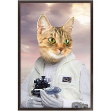 Load image into Gallery viewer, Princess Layabout - Princess Leia & Star Wars Inspired Custom Pet Portrait Framed Satin Paper Print