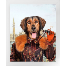 Load image into Gallery viewer, Gondola With The Wind - Renaissance Inspired Custom Pet Portrait Framed Satin Paper Print